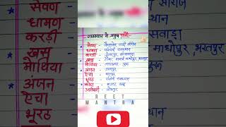 राजस्थान प्रमुख घासें । REET Mains | REET Level 1 |