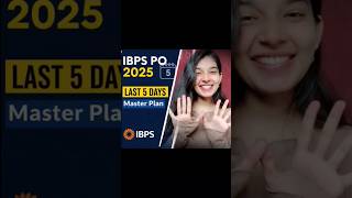 "IBPS PO 2025 – Last few Days Strategy | Do This & Boost Your Marks!" #ibpspo #strategy