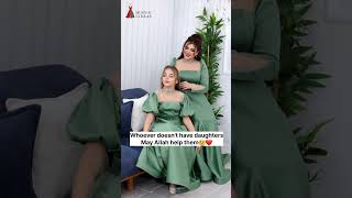Elegant Mother-Daughter Matching Dress | Royal Green Gown Outfit Idea