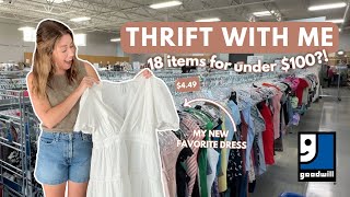 Thrifting on a $100 Budget | Thrift With Me |  Thrift Haul Try On