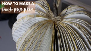 DIY BOOK PUMPKIN | easy fall craft