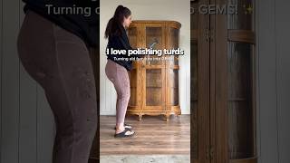 I love polishing turds 🤗 #furnituremakeover #furnitureflip #cabinet