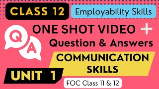 Class 12 Communication Skills - Chapter 1 Employability Skills - One Shot Explanation with Questions