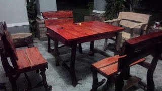 Perabot Kayu Hanyut Malaysia : DIY - LOG FURNITURE