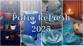 Cheap Outdoor Patio Glow-Up 💸✨ DIY Furniture + curbside rescue to fire collumn DIY🔥🪑