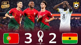 Ronaldo leads Portugal to victory over Ghana and breaks a record 👑🔥✨❯ Portugal (3-2) Ghana ● 4K 🎬