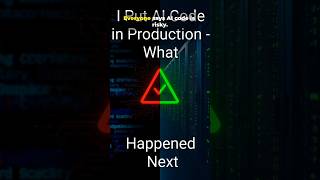 IAI Code in Production - What Happened #AICode #SoftwareDevelopment#DevOps #Programming #CodingTips