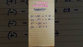 Bodmass Substraction #bodmas #easy #maths #substraction #yshorts #class6 #class