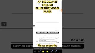 AP SSC/10th class English blueprint/model paper #ssc #english #telugu #10thclass #apssc #education