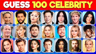 Guess the Celebrity in 3 Seconds | 100 Most Famous People In The World