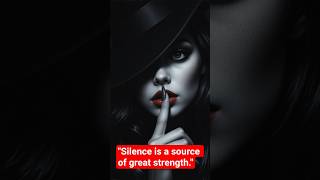 "Silence is a source of great strength." #motivation #viral #shortfeed