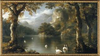 Luxury TV Screen in Gold Classical Painting Frame | Elegant TV Wallpaper Inspiration