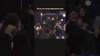 🏆 Lee Jun Young honest mistake & accepted Lee Jun Hyuk award 💖 #leejunyoung #leejunhyuk #iu