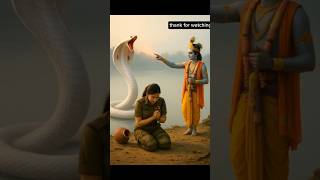 "Krishna Saves Girl from White Snake"
