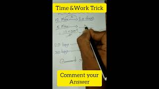 Time and work math tricks..#timeandwork #timeandworkmaths #mathstricks #mathshorts #viral