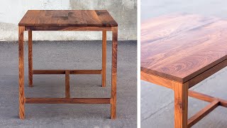 Making A Bar Height Dining Table with Walnut // Woodworking