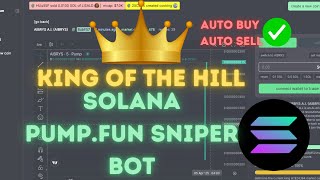 Solana Sniper BOT | King Of The Hill Sniper Bot | Fully Automated BOT #solana #memecoin #sniper #btc