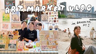 アートマーケットVLOG☆ブルックリンの夏のアートマーケットで販売中☀️