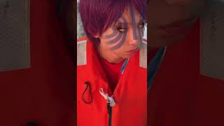 Akaza was stuffing his face with rice balls on the boat #DemonSlayerKids #DemonSlayer