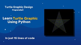 Star Graphics Design Python Turtle Graphics Design  || Python | ProgramsKart