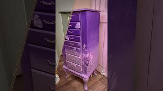 Jewelry armoire makeover before & after using Dixie Belle Paint products