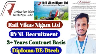 Railway Contract Basis Job | RVNL Recruitment | Rail Vikas Nigam Ltd jobs | Railway Jobs | govt jobs