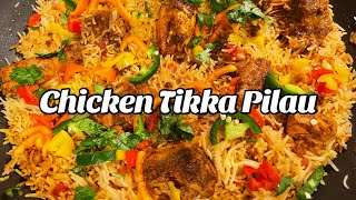 Chicken Tikka Pilau - Chicken Tikka Rice - Chicken Baryani Recipe چکن تکہ پلاؤ