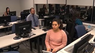 Stenography students battle for title of fastest fingers