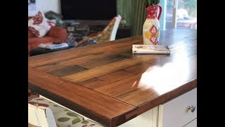 Making a Farmhouse Table and Island with Rustic Reclaimed Redwood and Breadboard Ends