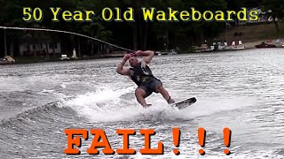 50 year old tries wake boarding for FIRST time!