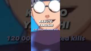 Naruto characters with the most kills (only from Naruto and Naruto Shippuden)