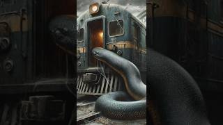 Abandoned Train Station with a Gigantic Snake