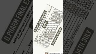diploma in pharmacy exam  Date#bteuplatestnews//bteupexam2022#d.pharmfinalexamdate@MEDICAL7395