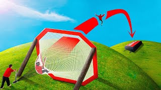 We Turned a Trampoline into a HUMAN SLINGSHOT