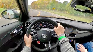 2021 アルファ ロメオ ジュリア クアドリフォリオ - POV クイック ドライブ