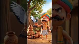 Hungry farmer eats all his chickens' eggs to make an omelette#sandwich #moralstories 👑