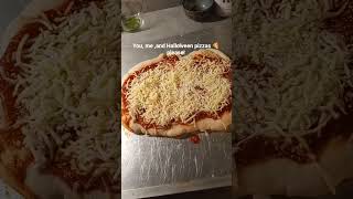 The person who sent you this wants to make Halloween pizzas 🍕🍕#halloween #pizza #ghost #pumpkin 🎃☕🍿🍁