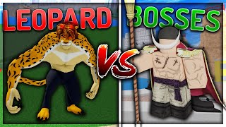 Leopard Vs All Bosses In Blox Fruits