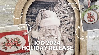 Laser Cut Christmas Decor using Fusion, IOD transfers and Paint Couture along with Creative Fabrica