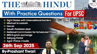 The Hindu Analysis | 26th September 2025 | The Hindu News Paper Today With Practice Questions