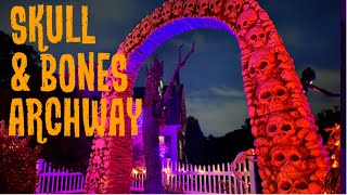 Gateway To The Haunt: 7.5 ft Skull & Bones Archway From Home Depot!