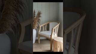 NO SANDING - All Painted chair "FAUX TIMBER" #fauxchair #paintedchair #upcycledoldchair