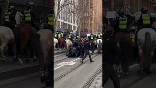 Tensions high in Melbourne as anti-immigration march and counter protest get underway
