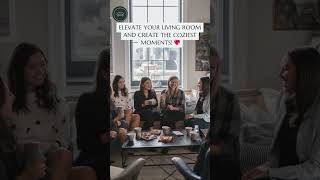 Friends Gathering on a Chic Sofa #FriendsGathering #SofaStyle #CoffeeVibes #LivingRoomGoals