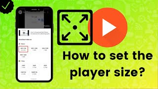 How to set the player size on MP3 Downloader-YouTube Player?