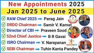 Appointment 2025 Current Affairs | Important Appointments 2025 | Who is Who in 2025
