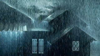 ⚡Powerful Thunderstorm Rain Sounds for Sleeping | Heavy Rainstorm & Very Strong Thunder on Tin Roof