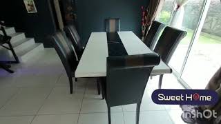 Sweethome.com.my 6seaters Rectangle marble table