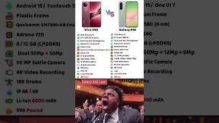 Samsung A56 vivo v50 full comparison 🤩 #techreview #s25ultra #superphone #iphone17promax