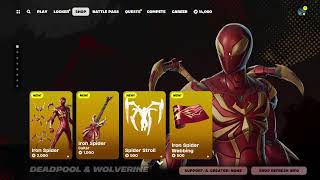 NEW IRON SPIDER BUNDLE & SPIDER STROLL EMOTE!